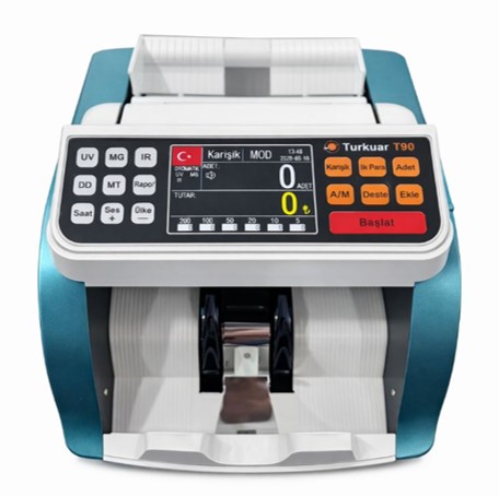 Turkuaz T90 TL / Euro Kağıt Para Sayma Makinesi